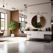 Adesivo Frase Você é Seu Melhor Investimento Decoração Salão de Beleza Clínica de Estética