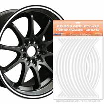 Adesivo Friso Refletivo Roda Carro Moto 7mm Aro 13 Branco Adesivo Friso Refletivo Roda Carro Moto 7mm Aro 13 Branco