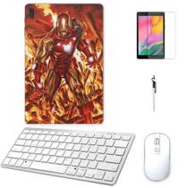 Adesivo Galaxy Tab S7 Plus T970/t975 Homem de Ferro1/Tecl/Mou/Can/Pel Branco - Skin Zabom