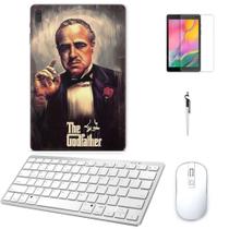 Adesivo Galaxy Tab S7 Plus T970/t975 Poderoso Chefão/Tecl/Mou/Can/Pel Branco