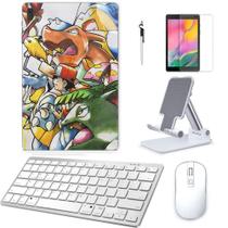 Adesivo Galaxy Tab S7 Plus T970/t975 Pokémon 1 /Sup/Tecl/Mou/Can/Pel Branco