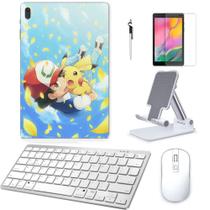 Adesivo Galaxy Tab S7 Plus T970/t975 Pokémon 5 /Sup/Tecl/Mou/Can/Pel Branco