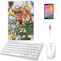 Adesivo Galaxy Tab S7 Plus T970/t975 Pokémon 5 /Tecl/Mou/Can/Pel Branco