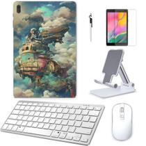 Adesivo Galaxy Tab S8 Plus SM-X806 Castelo 1 /Sup/Tecl/Mou/Can/Pel Branco