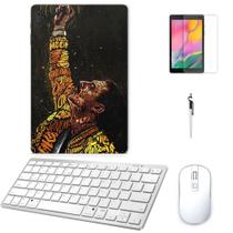Adesivo Galaxy Tab S8 Plus SM-X806 Freddie Mercury/Tecl/Mou/Can/Pel Branco - Skin Zabom