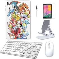 Adesivo Galaxy Tab S8 Plus SM-X806 Pokémon 2 /Sup/Tecl/Mou/Can/Pel Branco
