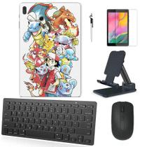 Adesivo Galaxy Tab S8 Plus SM-X806 Pokémon 4 /Sup/Tecl/Mou/Can/Pel Preto