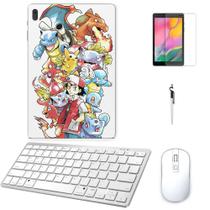 Adesivo Galaxy Tab S8 Plus SM-X806 Pokémon 4/Tecl/Mou/Can/Pel Branco
