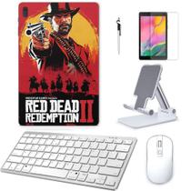 Adesivo Galaxy Tab S8 Plus SM-X806 Red Dead 1 /Sup/Tecl/Mou/Can/Pel Branco