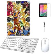 Adesivo Galaxy Tab S8 SM-X7068 Dragon Ball Z /Tecl/Mou/Can/Pel Branco