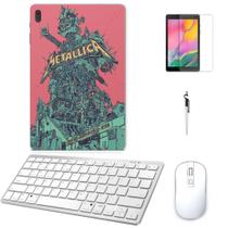 Adesivo Galaxy Tab S8 SM-X7068 Metallica /Tecl/Mou/Can/Pel Branco