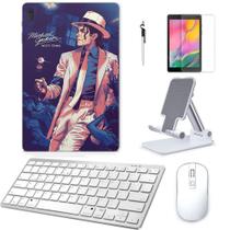Adesivo Galaxy Tab S8 SM-X7068 Michael J /Sup/Tecl/Mou/Can/Pel Branco - Skin Zabom