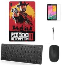 Adesivo Galaxy Tab S8 SM-X7068 Red Dead 2 /Tecl/Mou/Can/Pel Preto