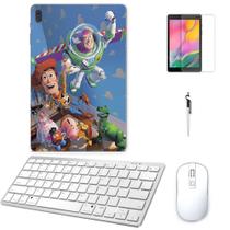 Adesivo Galaxy Tab S8 SM-X7068 Toy Story /Tecl/Mou/Can/Pel Branco