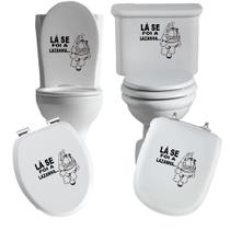 Adesivo gato 5 vaso sanitário privada caixa acoplada descarga azulejo box vidro superficie liza deco