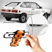 Adesivo Gol 1000 VW Laranja + Aplique Paralamas Cromados