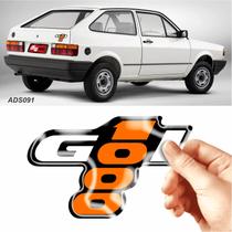 Adesivo Gol 1000 VW Laranja e Cromado Resinado