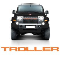 Adesivo Grade Troller T4 2015/2021 Emblema Frontal Laranja