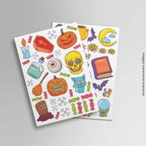 Adesivo Halloween Doces e Travessuras KIT 2 Cartelas