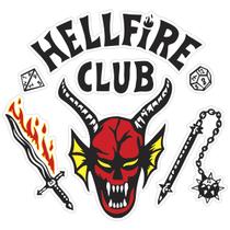 Adesivo Hellfire Club Nerd Rpg Dados D4 D6 D8 D12 D20 15x14 - MAF