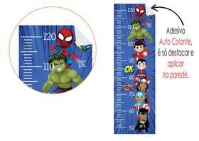 Adesivo Herois Regua do Crescimento Parede Quarto Menino Menina Homem Aranha Adesivo Herois Regua do Crescimento Parede Quarto Menino Menina Homem Aranha