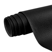 Adesivo Imita Couro para Envelopar Parede Moveis Preto 50x137cm