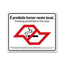Adesivo indicativo proibido fumar 6x10cm com 3 unidades pacific