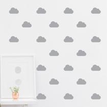 Adesivo Infantil Decorativo, Nuvens 150 Unidades 7x3,5 Cm