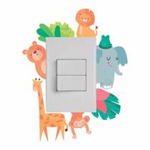 Adesivo Infantil Interruptor Tomada Safari Divertido Adesivo Infantil Interruptor Tomada Safari Divertido