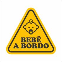 Adesivo Infantil P/ Carro Van Bebê A Bordo Menino Menina 15x14cm Vidro Lataria Aviso