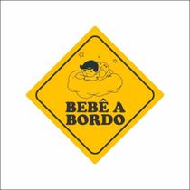 Adesivo Infantil P/ Carro Van Bebê A Bordo Menino Menina 15x15cm Vidro Lataria Aviso