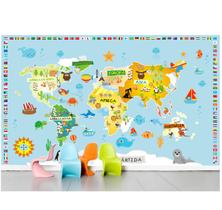 Adesivo Infantil Papel De Parede Mapa Mundi Animais 03 - Www.quartinhodecorado.com.br