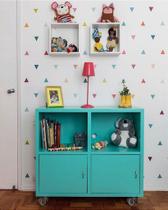 Adesivo Infantil Triângulos Coloridos - 100 Mini Triângulos de 6 cm