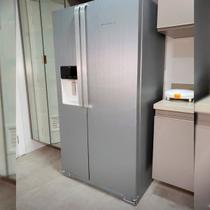 Adesivo Inox Escovado Prata Para Envelopamento Geladeira Fogão Lavável Vinil Autocolante Envelopar