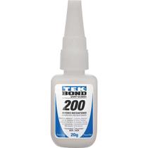 Adesivo Instantâneo, a Base de Cianoacrilato, Industrial, Transparente, 20 g, Colagem Extraforte, 200 Tekbond Adesivo Instantâneo, a Base de Cianoacrilato, Industrial, Transparente, 20 g, Colagem Extraforte, 200 Tekbond