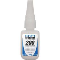 Adesivo Instantâneo Base Cianoacrilato Industrial Transparente 20 G Colagem Extraforte 200 Tekbond