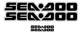 Adesivo Jet Ski Sea-Doo Frente/Casco Prata/Preto (Par) Adesivo Jet Ski Sea-Doo Frente/Casco Prata/Preto (Par)