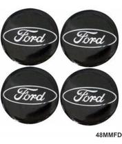 Adesivo Jogo Emblema Ford Preto Roda Calota Centro 58mm