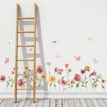 Adesivo Kasubeso Watercolor Garden Floral Butterfly