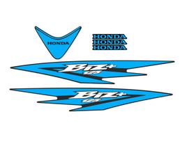 Adesivo Kit Biz 125 2007 a 2010 Honda azul claro