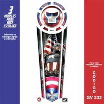 Adesivo Kit Cg160 Titan Fan Start Capitao America + Bocal Adesivo Kit Cg160 Titan Fan Start Capitao America + Bocal