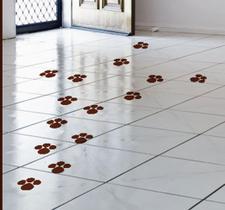 Adesivo Kit com 72 Patinhas para brincadeira caça ao ovo de pascoa De Coelho da Páscoa Chão