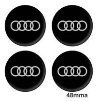 Adesivo Kit Emblemas Da Calota Audi Preto 58 Mm 48MMA - Resitank