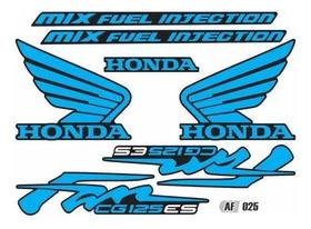 Adesivo Kit Faixa Lateral Honda Cg Fan 125 Es Azul Claro