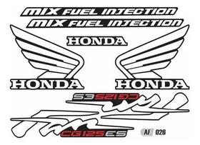 Adesivo Kit Faixa Lateral Honda Cg Fan 125 Es Branco