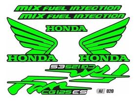 Adesivo Kit Faixa Lateral Honda Cg Fan 125 Es Verde Adesivo Kit Faixa Lateral Honda Cg Fan 125 Es Verde