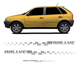 Adesivo Kit Faixa + Traseiro Gol Rallye G4 2006/2008 Grafite