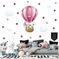 Adesivo kit infantil gatinhas balão rosa