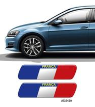 Adesivo Kit Par De Emblema Coluna França Resinado Adesivo Kit Par De Emblema Coluna França Resinado