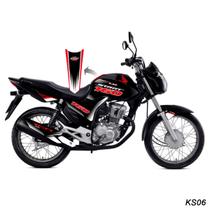 Adesivo Kit Personalizado Preto Vermelho CG 160 Start 16-22